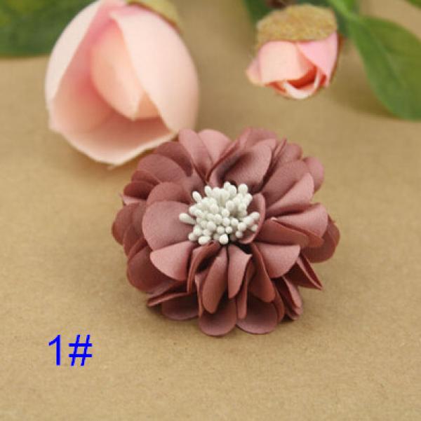 10pcs 4.8cm Fabric Flowers Hair Accessories Rosettes DIY Headbands Flowers
