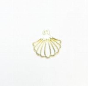 20pcs Tiny Flat Shell Charms Pendant 2 Colors