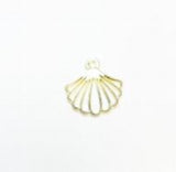 20pcs Tiny Flat Shell Charms Pendant 2 Colors