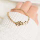 Personalized Name Anklet - Stainless Steel Bracelet