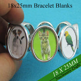 5 pcs 18x25MM Bracelet Blanks Stretchy Oval Tray Setting Elastic Bezel Blank