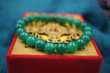 Green Agate Bracelet Men Women Hand String