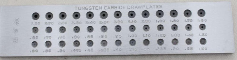 0.26-2.8mm Long Platinum Round Drawplate for Jewelry Making