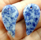 20pcs Natural Stone Wings Pendant Jewelry