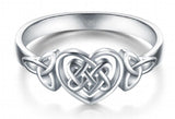 925 Silver Celtic Love Ring for Women Wedding Engagement