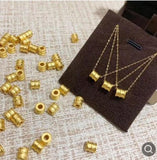 18k Women's Real Chain Necklace 999 Space Pendant Necklace Chains