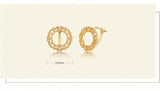 925 Sterling Silver Flower Lace Round Earrings CZ Vintage Style