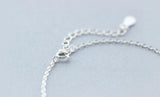 925 Sterling Silver Ginkgo Leaf & Freshwater Pearl Chain Bracelet Charm