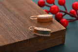 Aomigc Long 585 Rose Natural Zircon Earrings