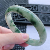 Zheru Jewelry Natural Burmese Jadeite Light Flower 54-64mm Bracelet