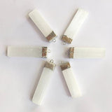 Men's Stone Rectangle Gypsum Ore Pendant Necklace