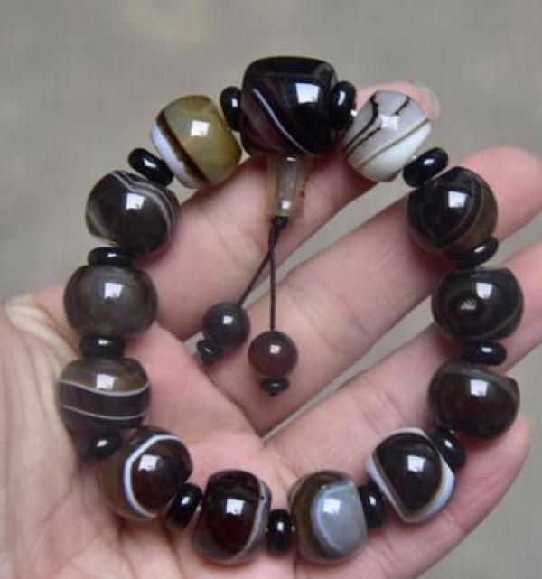 15x10mm Madagascar Silk Agate Energy Stone Healing Bracelet