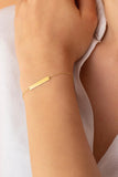 Personalized Name Bar Bracelet, Dainty Coordinate Bracelet