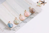 Oil Drop Alloy Sea Star Shell Pendant Charms for DIY