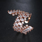 Colorful Inlaid High Engagement Ring for Women Cocktail Party R-024