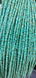 16inch African Turquoise Rondelle Beads for Jewelry Making