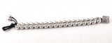 Coffee Beans Antique Silver Leather Women Bracelet