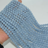 Natural Angelite / Anhydrite Round Beads 8mm
