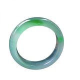Zheru Natural Burmese Jadeite Two-Color Bracelet 54-64mm