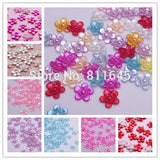 1000pcs/set 12mm Flatback Pearl Flower Embellishment Wedding Craft