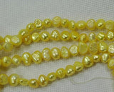 AAA 8-9 MM Lemon Freshwater Pearl Baroque Beads Necklace