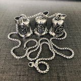 Tinkle Bell Necklace Stainless Steel Vikings Pendant