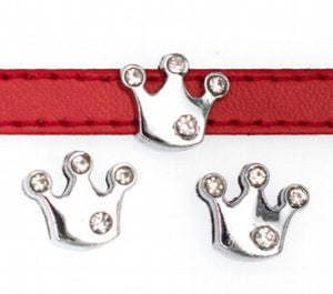 100pcs 8mm Crown Slide Charms DIY Accessories for Phone Strips Wristband