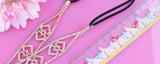 Crystal Rhinestone Heart Hair Elastic Hairband Headwear
