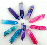 Mixed Natural Stone Pillar Pendant Set for DIY Jewelry Making