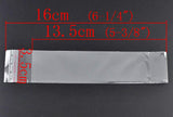 200 Pcs Jewelry Bags Self-Seal Rectangle Transparent 13.5x3.5cm
