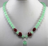 8mm Purple Jade Heart Pendant Necklace for Party and Anniversary