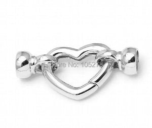 Smooth Heart Clasp - DIY Pearl Crystal Pearls Bracelet Accessory - L12