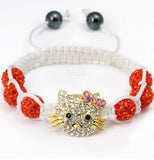 Pink Crystal Beaded Bracelet for Women