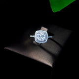 Wedding Band Square Shape Setting CZ Big Rings For Women