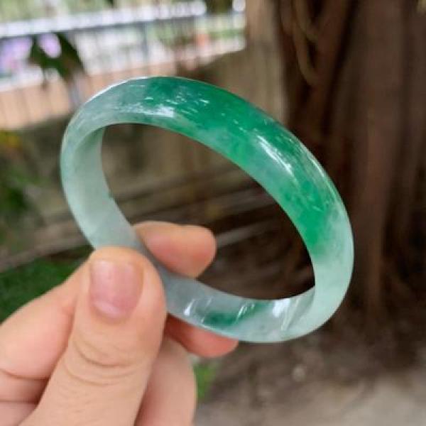 Natural Burmese Jade 54-62mm Bracelet Princess Jewelry Gift