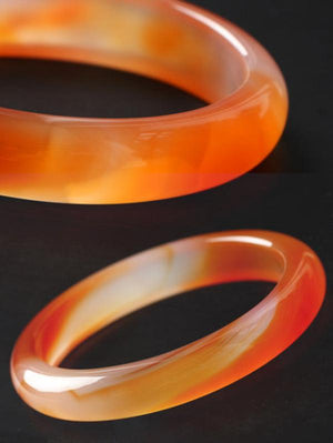Natural Agate Chalcedony Bangle Princess Jewelry Gift