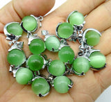 Natural Stone Tiger Eye Lapis Quartz Opal Charms Pendants for DIY Jewelry Making