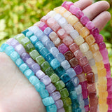 8mm Agate Tourmaline Aquamarine Jasper Tiger Eye Mixed Gems Beads