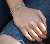 925 Sterling Silver Turquoise Wedding Tennis Bracelet
