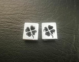 100pcs 8mm Flower Heart Cross Four Leaf Clover Star Slide Charm
