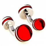 Double Round Enamel Cufflink Epoxy Cuff Link