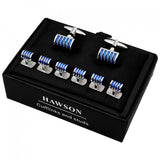 Men's Cufflinks & Tuxedo Studs Set in Gift Box, Wedding Accessories