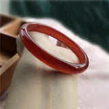 Natural Agate Chalcedony Red 54-62mm Bracelet Princess Jewelry