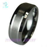 Titanium Tungsten Carbide Men's Wedding Band Ring Bridal Jewelry