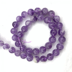 10mm Natural Amethyst Round Crystal Beads for Jewelry Making