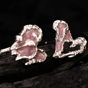 925 Vintage Asymmetric Heart Earrings - Wedding Accessories
