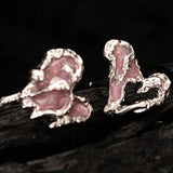 925 Vintage Asymmetric Heart Earrings - Wedding Accessories