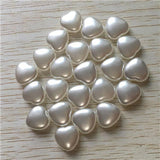 500pcs 15mm Acrylic Pearl Heart Beads DIY Jewelry #3972