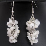Baroque Lapis Dangle Earrings S925 Silver Hook Fine Jewelry