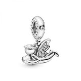 925 Sterling Silver Heart Charm Pendant Dangle
